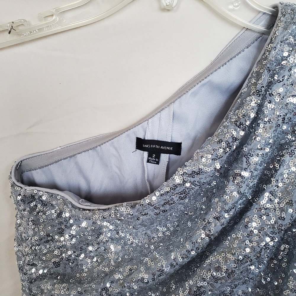 Saks Fifth Avenue Off The Shoulder Dress SZ 2 - Picture 4 of 5